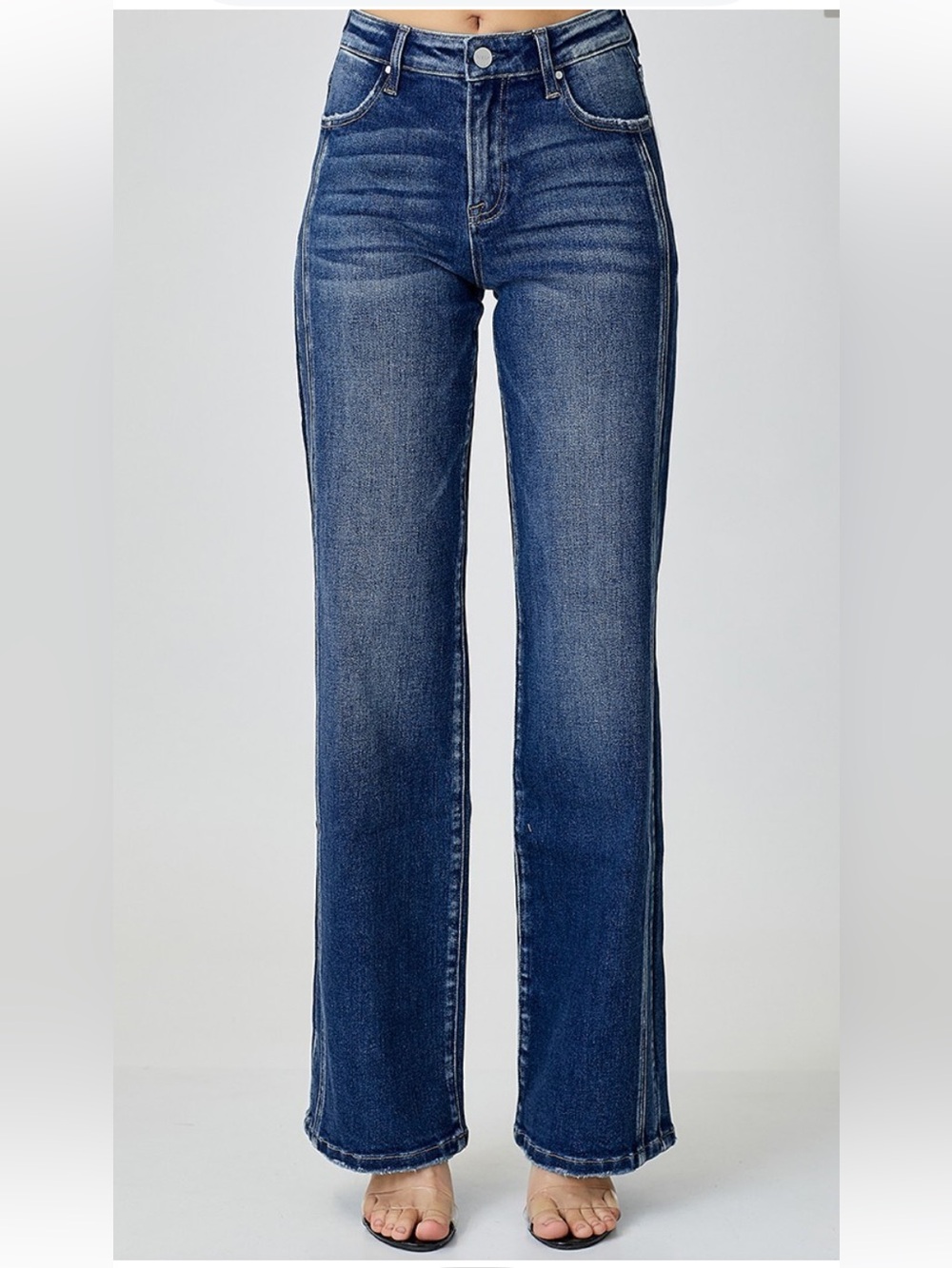 78 RISEN MID RISE STRAIGHT JEANS - Picture 3 of 3